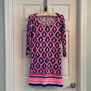 Lilly Pulitzer Beacon Dress in‎ Little Fish Case Bomber Blue,  Size XS